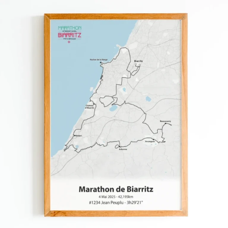 The Post Trace - Affiche Marathon de Biarritz - Pays Basque