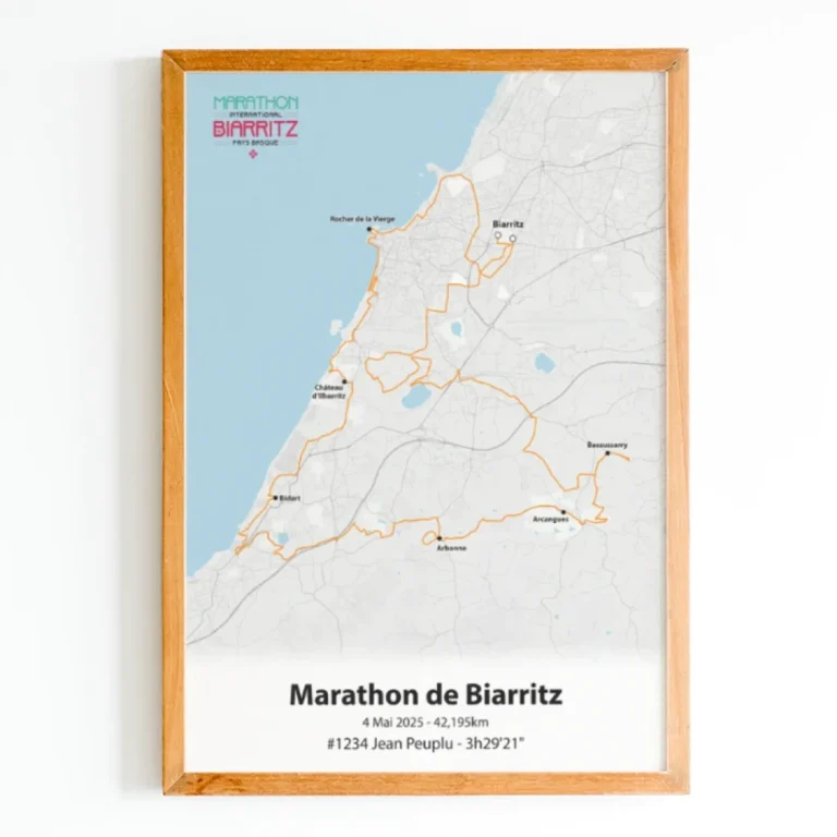 The Post Trace - Affiche Marathon de Biarritz - Pays Basque