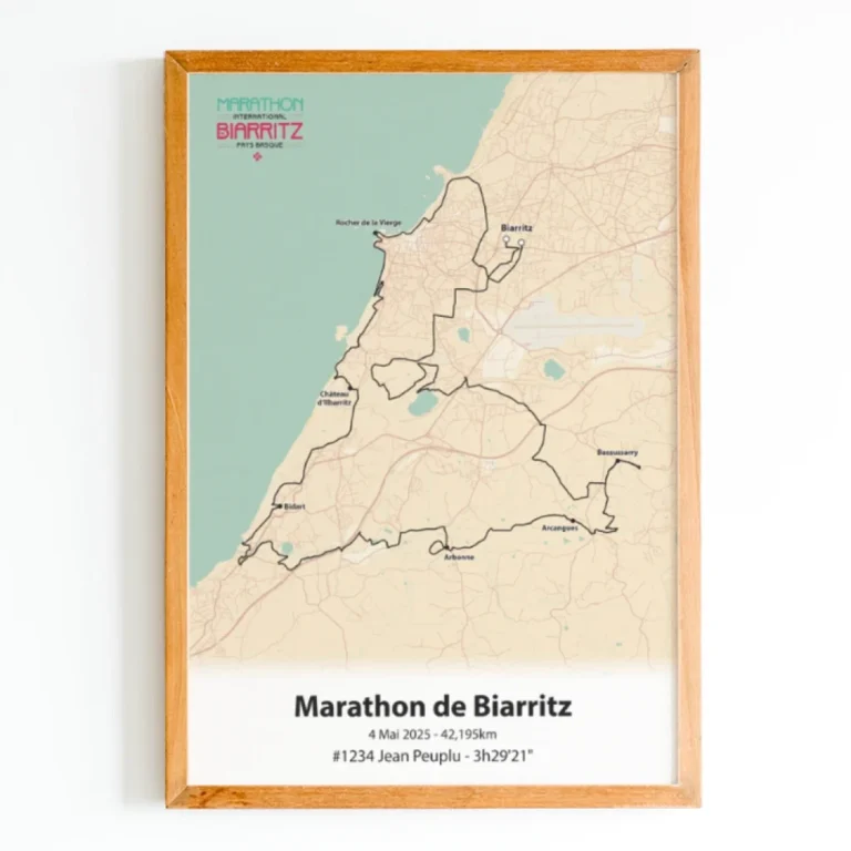 The Post Trace - Affiche Marathon de Biarritz - Pays Basque