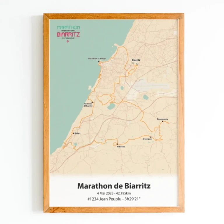 The Post Trace - Affiche Marathon de Biarritz - Pays Basque