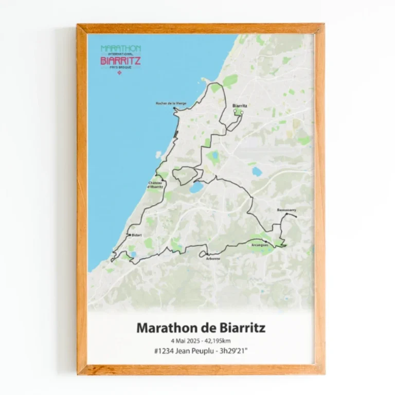 The Post Trace - Affiche Marathon de Biarritz - Pays Basque