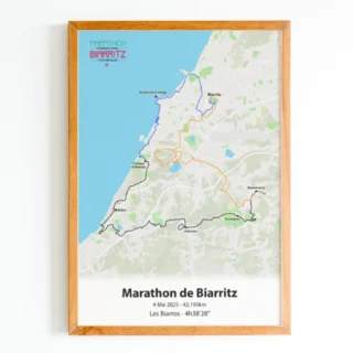 Affiche Relais du Marathon de Biarritz par la marque The Post Trace The Post Trace - Affiche Relais du Marathon de Biarritz