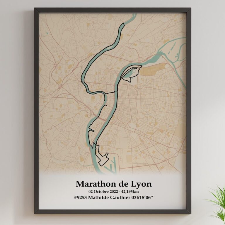 The Post Trace - Affiche Marathon de Lyon