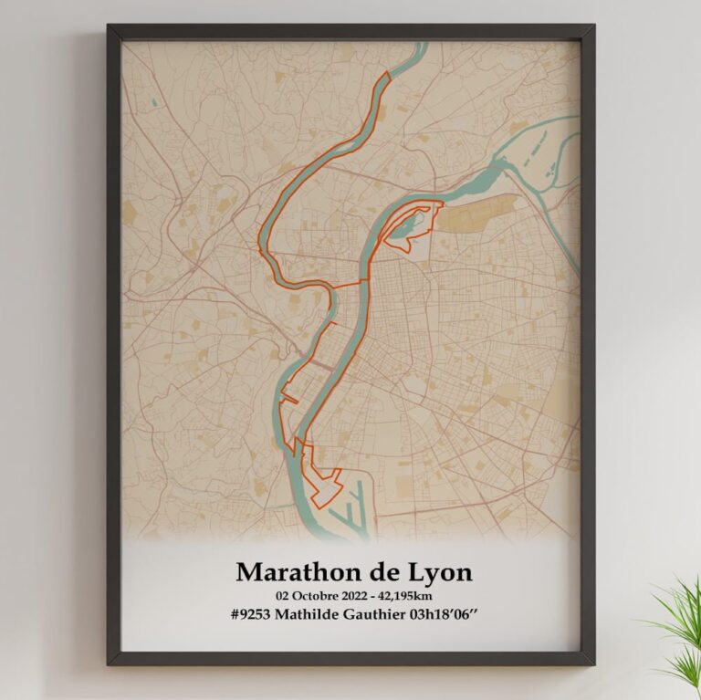 The Post Trace - Affiche Marathon de Lyon