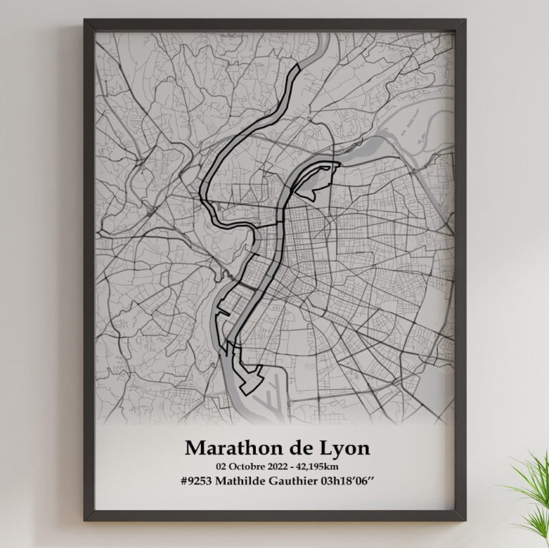The Post Trace - Affiche Marathon de Lyon