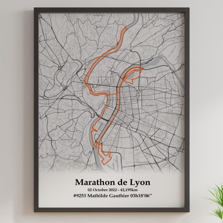 The Post Trace - Affiche Marathon de Lyon