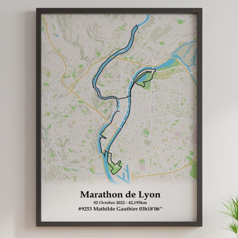 The Post Trace - Affiche Marathon de Lyon