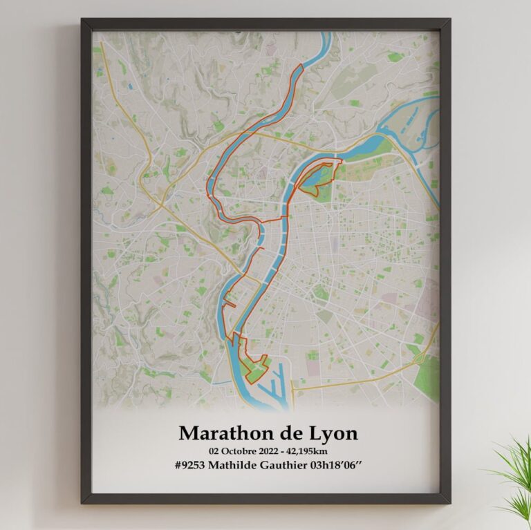 The Post Trace - Affiche Marathon de Lyon