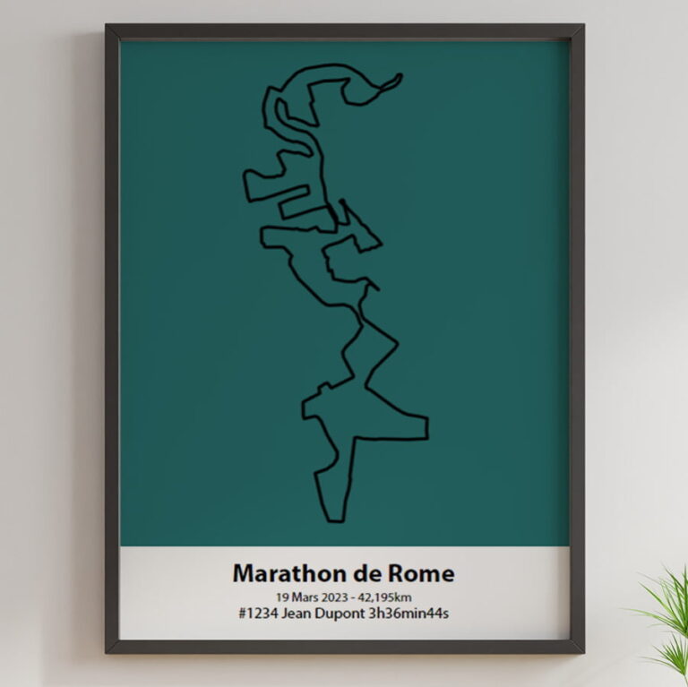 The Post Trace - Affiche Marathon de Rome