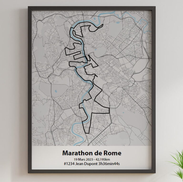 The Post Trace - Affiche Marathon de Rome