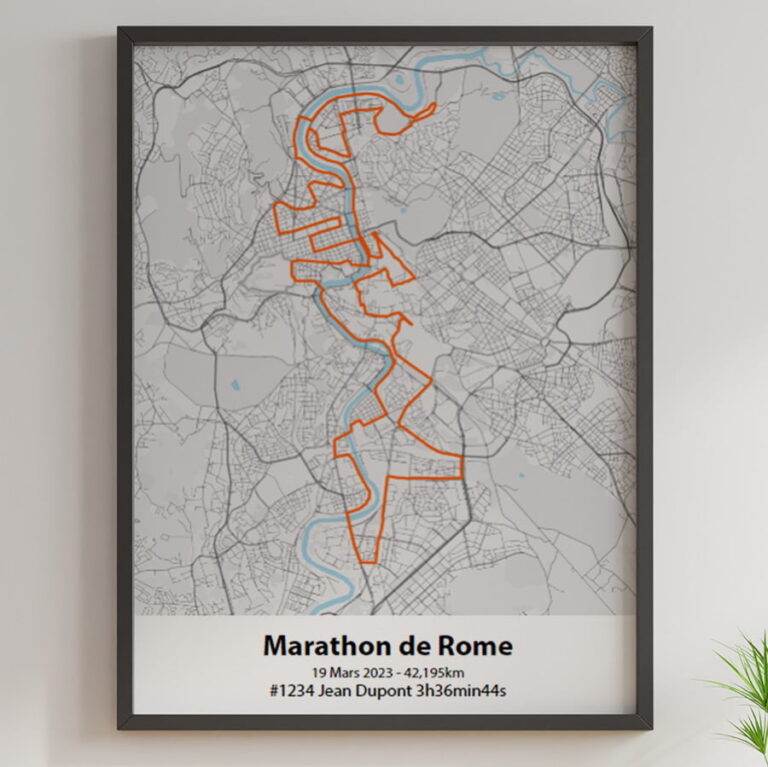 The Post Trace - Affiche Marathon de Rome