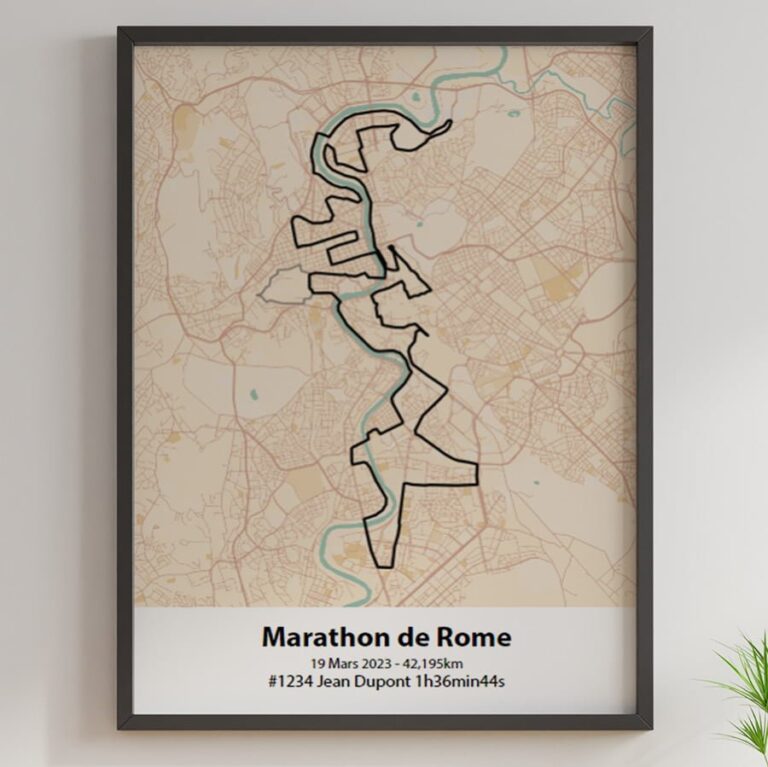 The Post Trace - Affiche Marathon de Rome