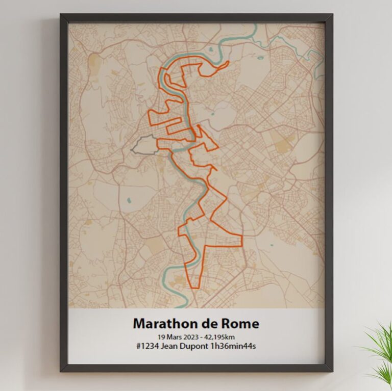 The Post Trace - Affiche Marathon de Rome