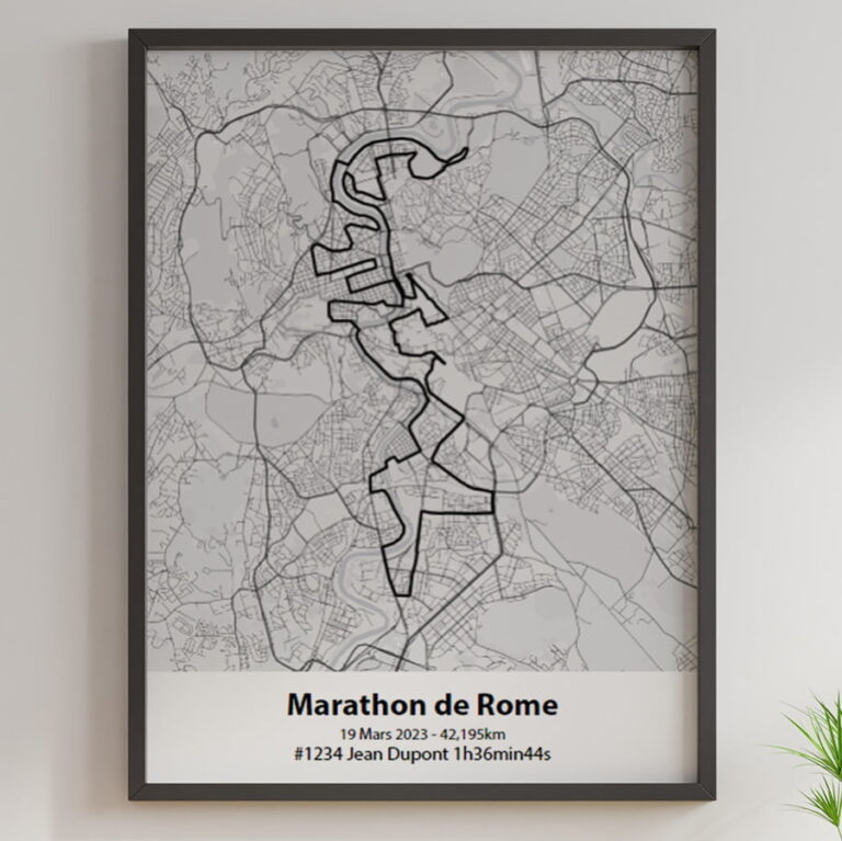 The Post Trace - Affiche Marathon de Rome