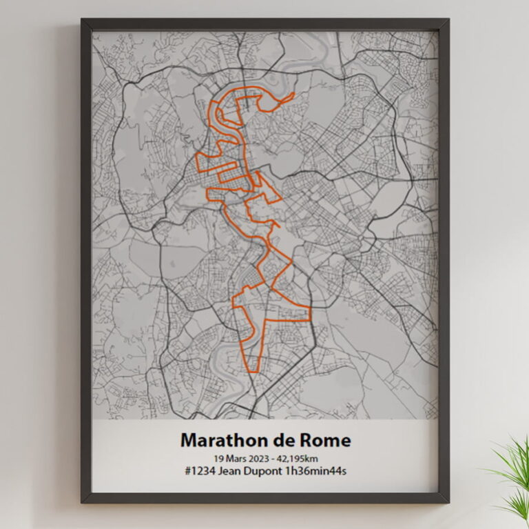 The Post Trace - Affiche Marathon de Rome