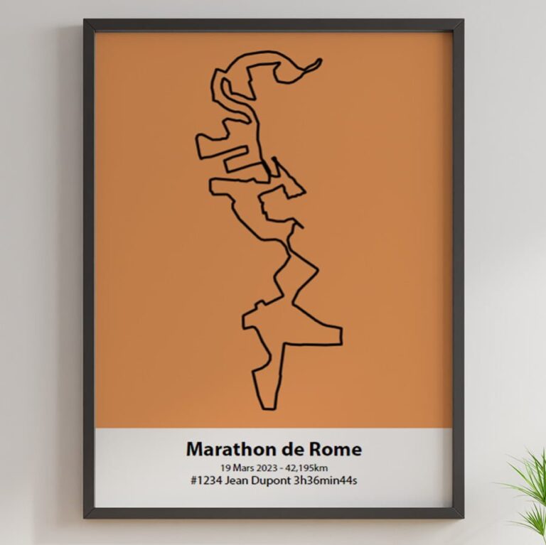 The Post Trace - Affiche Marathon de Rome