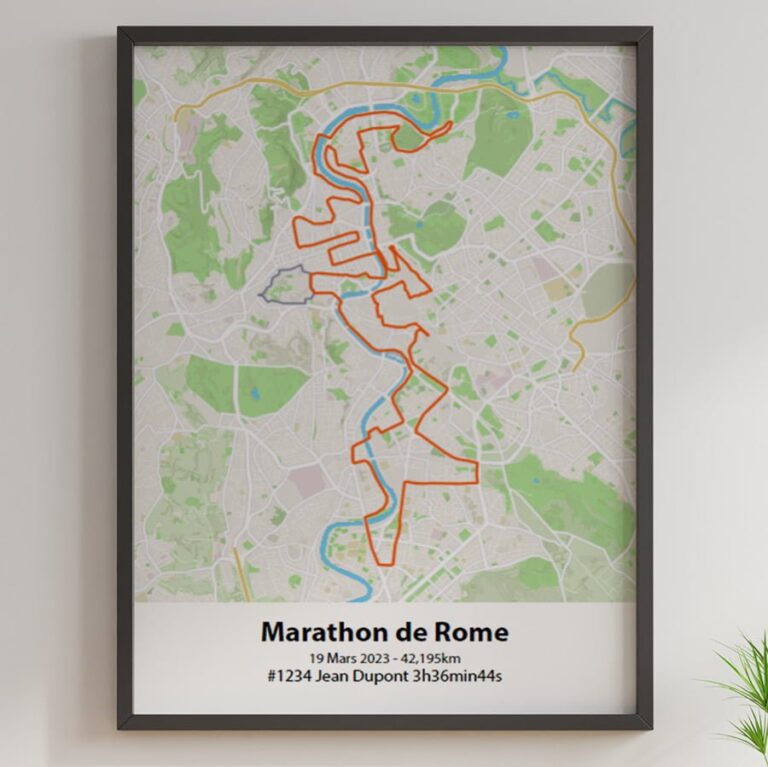 The Post Trace - Affiche Marathon de Rome