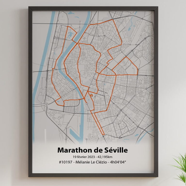 The Post Trace - Affiche Marathon de Séville