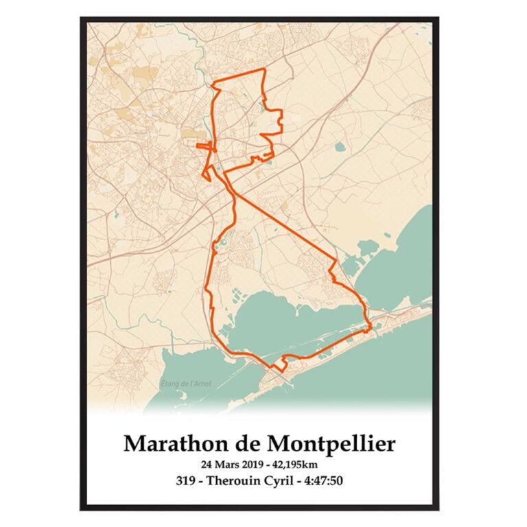 The Post Trace - Affiche Marathon de Montpellier