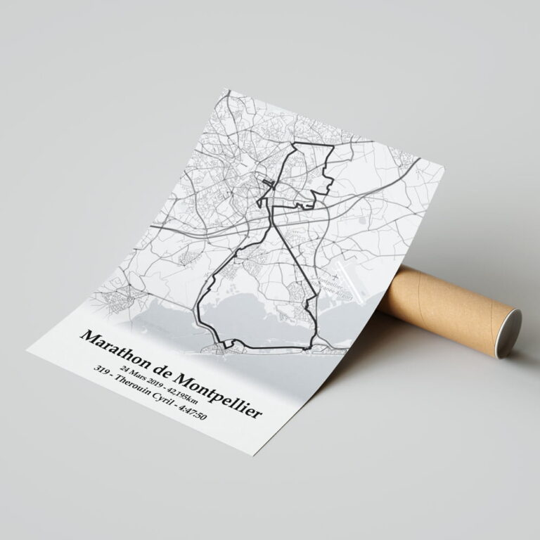 The Post Trace - Affiche Marathon de Montpellier
