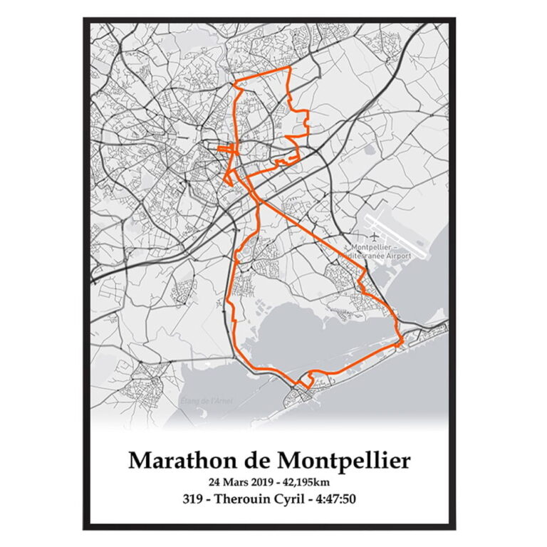 The Post Trace - Affiche Marathon de Montpellier