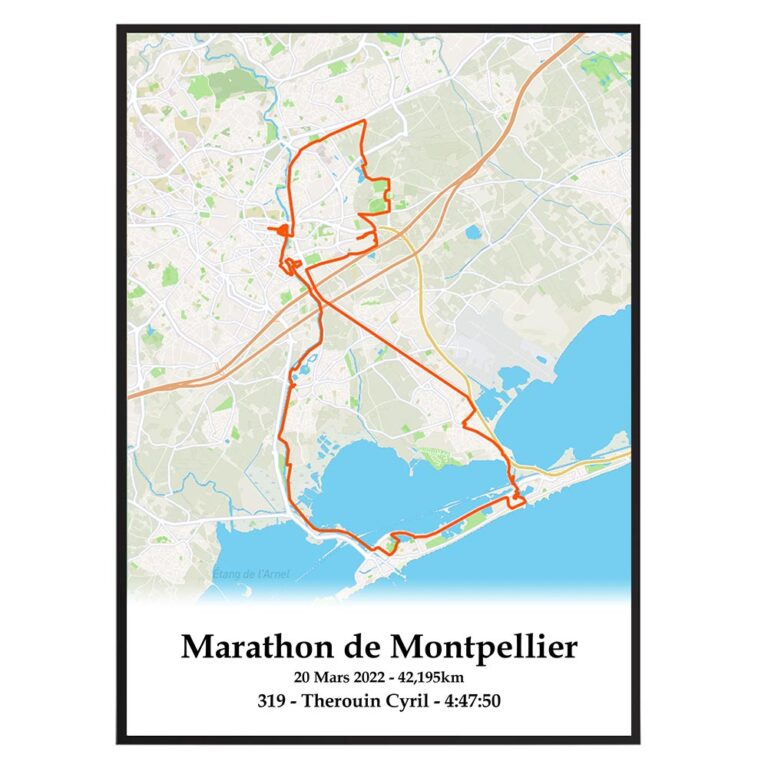 The Post Trace - Affiche Marathon de Montpellier