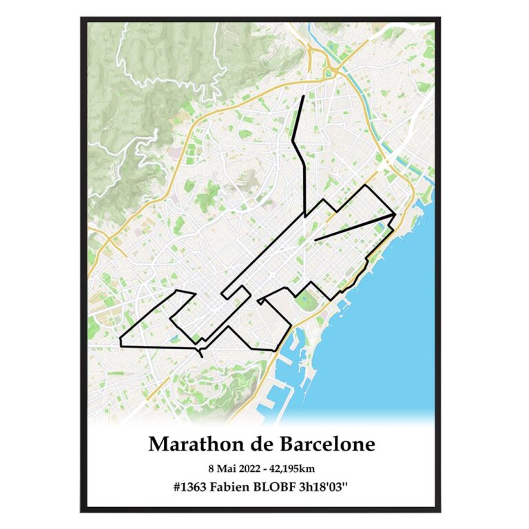 The Post Trace - Affiche Marathon de Barcelone