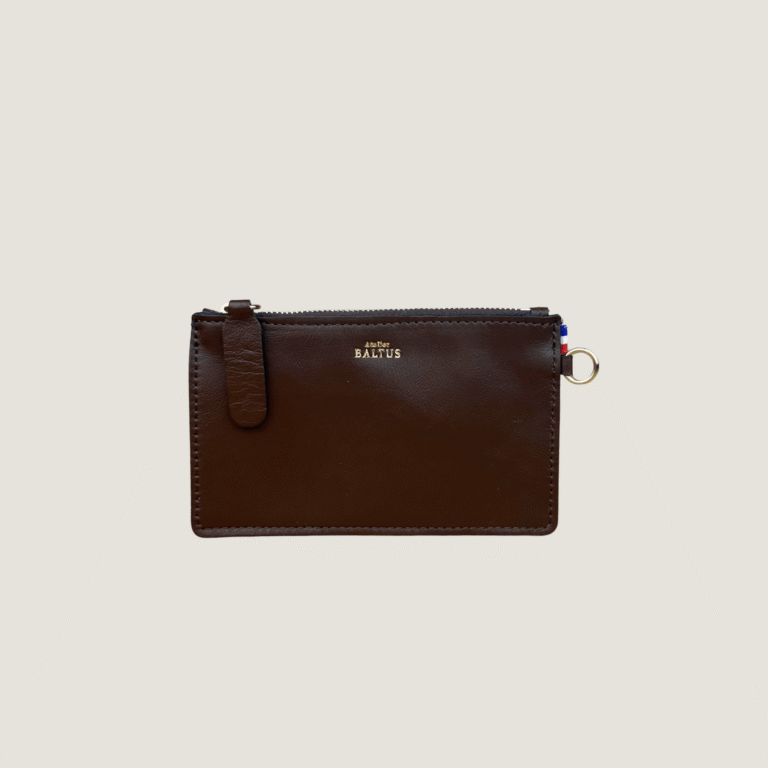 Atelier BALTUS - Jade - Mini pochette porte-cartes en cuir – Caramel