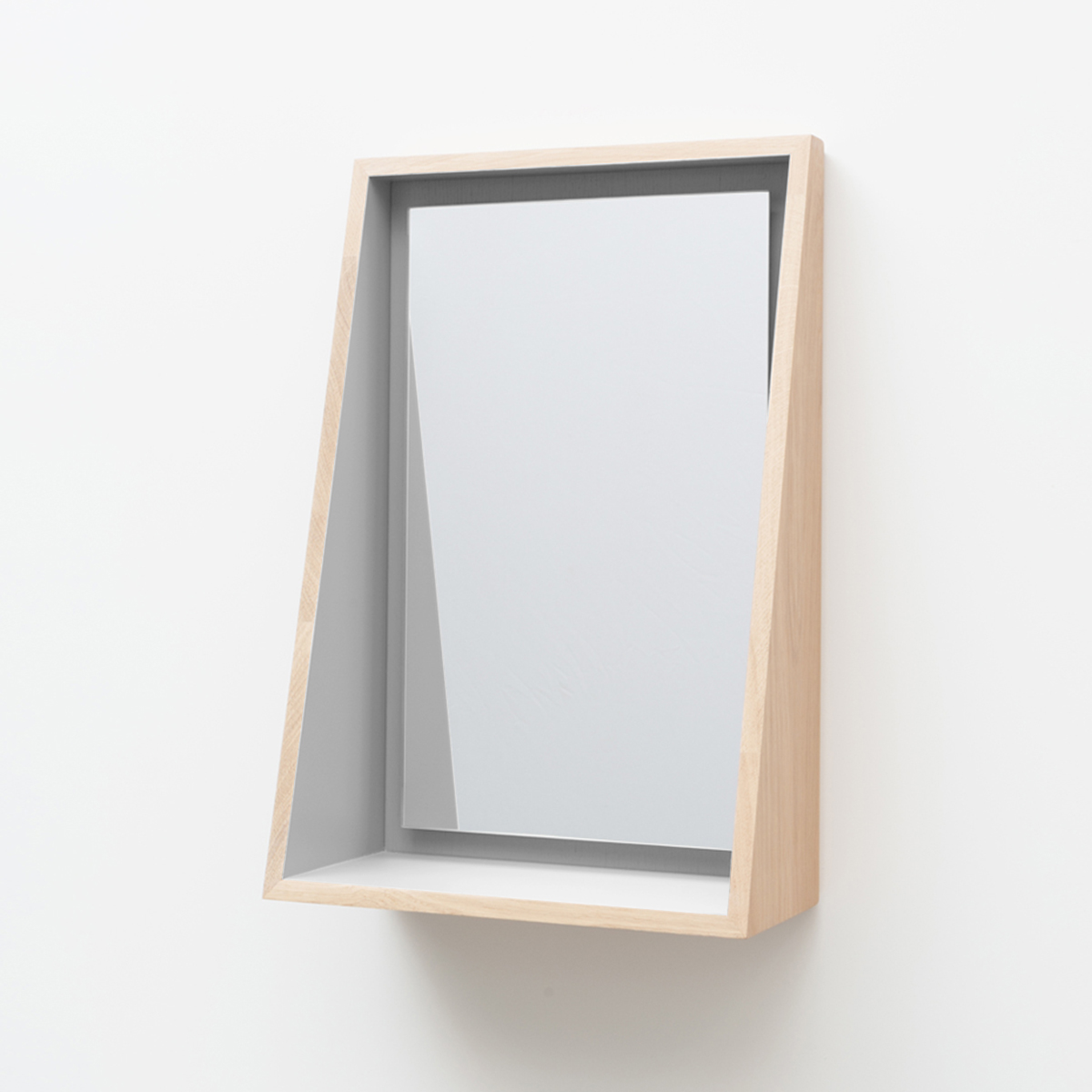 Miroir FLOAT avec tablette blanc nacre Drugeot.com - Miroir FLOAT avec tablette – vert-sauge