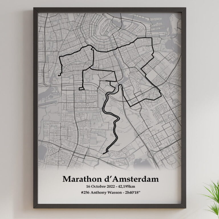 The Post Trace - Affiche Marathon d'Amsterdam