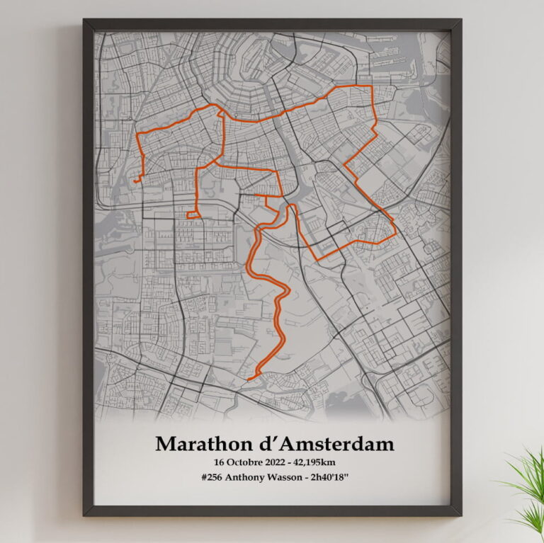 The Post Trace - Affiche Marathon d'Amsterdam