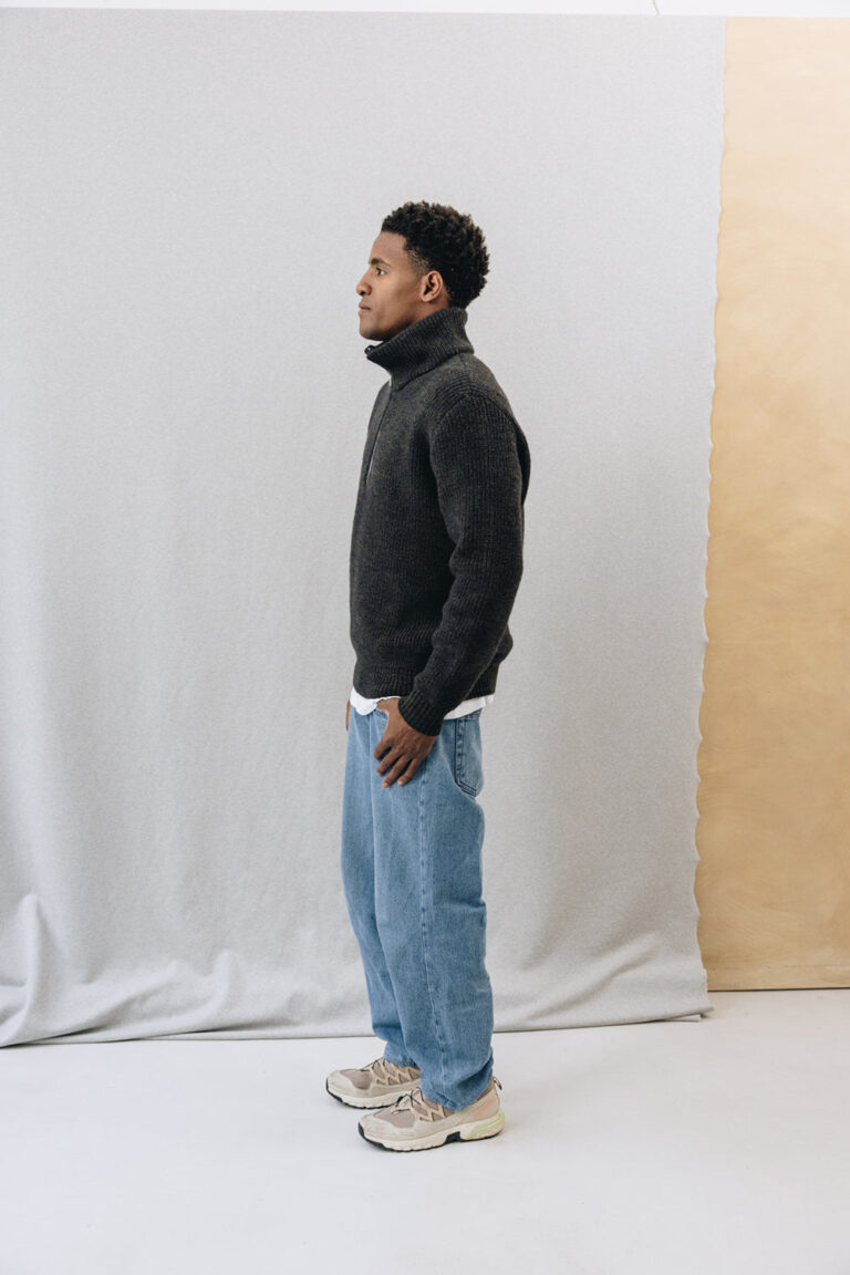 100% Laine Mérinos d'Arles élevage Français - Pull Camionneur Oner Chiné – XXL