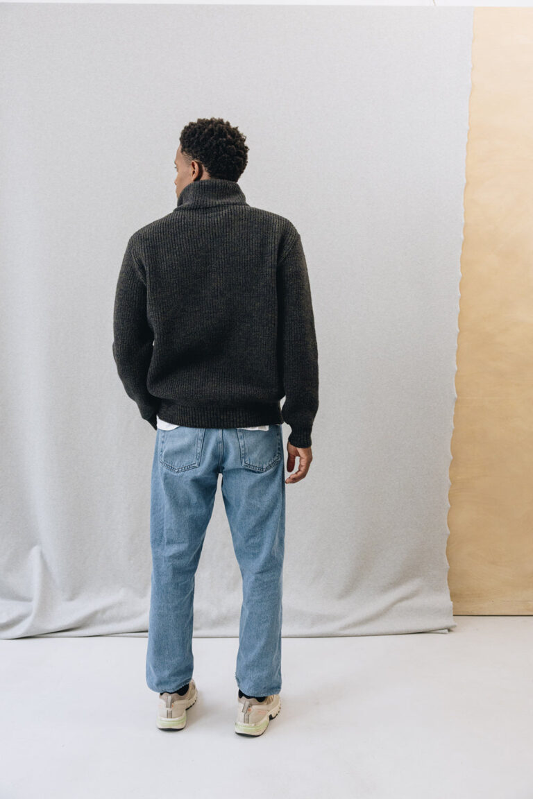 100% Laine Mérinos d'Arles élevage Français - Pull Camionneur Oner Chiné – XXL