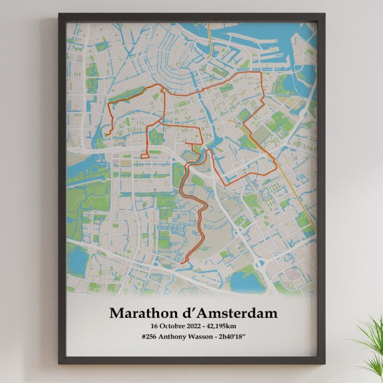 The Post Trace - Affiche Marathon d'Amsterdam