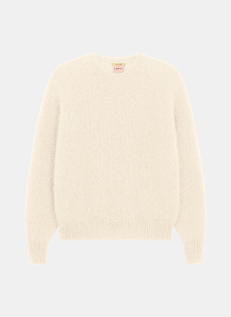 PULL ANOUCH COL ROND ECRU Tricots Jean Marc - Pull Col Rond Anouch - Écru – L