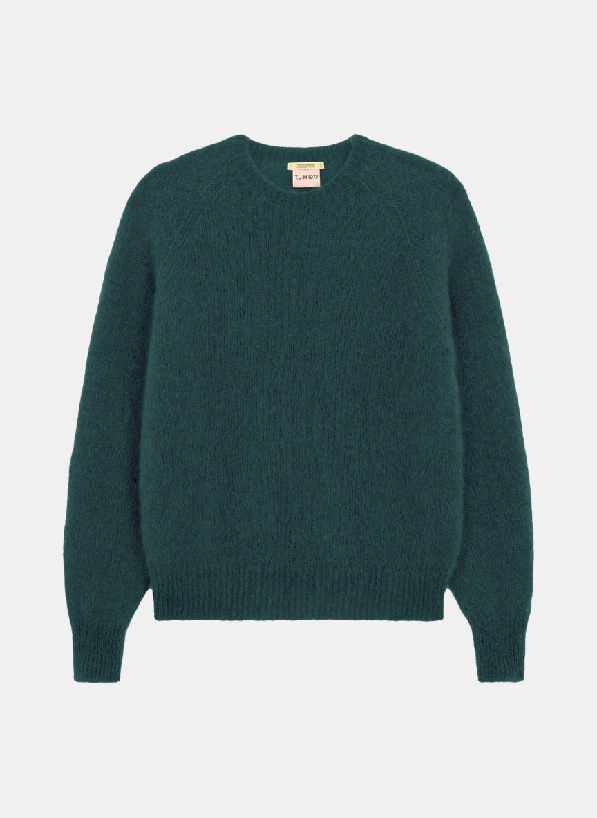 PULL ANOUCH COL ROND VERT FORET 1 Tricots Jean Marc - Pull Col Rond Anouch - Vert forêt – L
