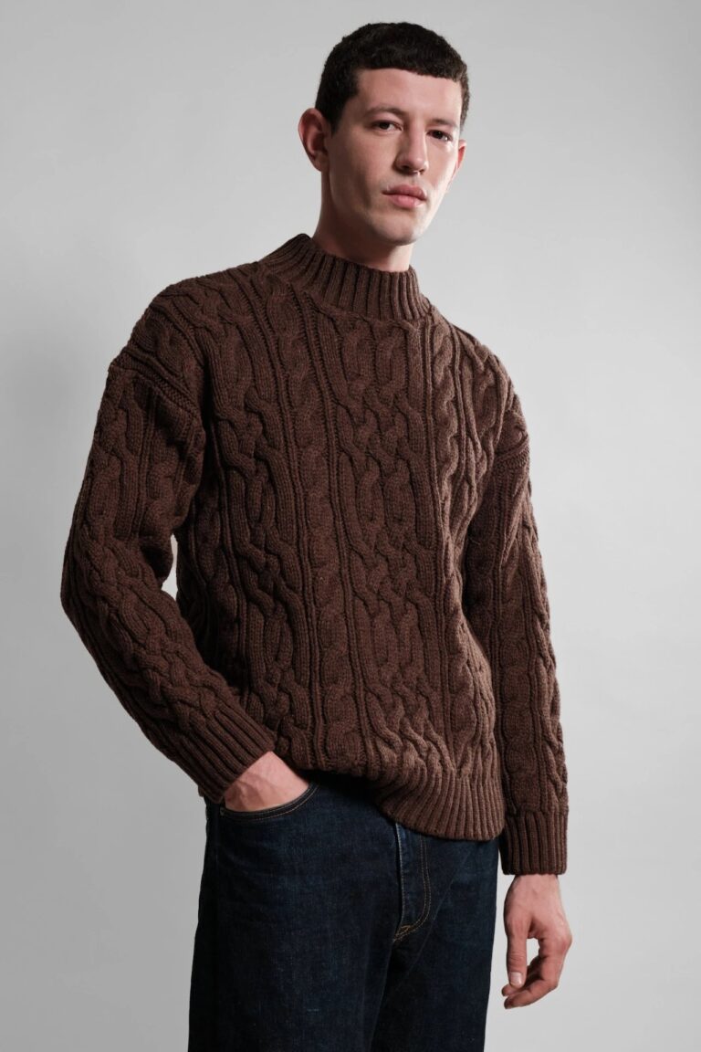 Nitto Knitwear - Pull Col Rond Ohannes - Choco – XXL