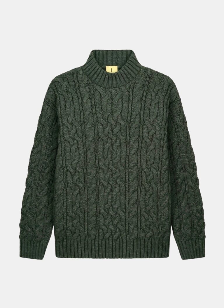 Nitto Knitwear - Pull Col Rond Ohannes - Vert Forêt – XXL