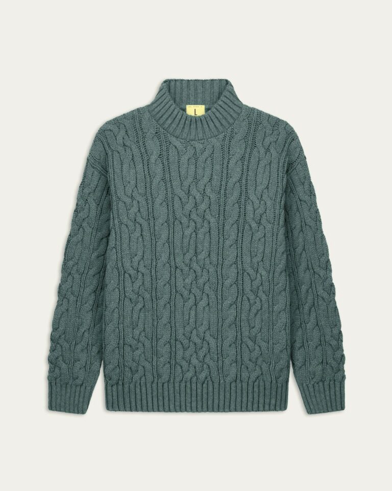 Nitto Knitwear - Pull Col Rond Ohannes - Vert Titane – XXL