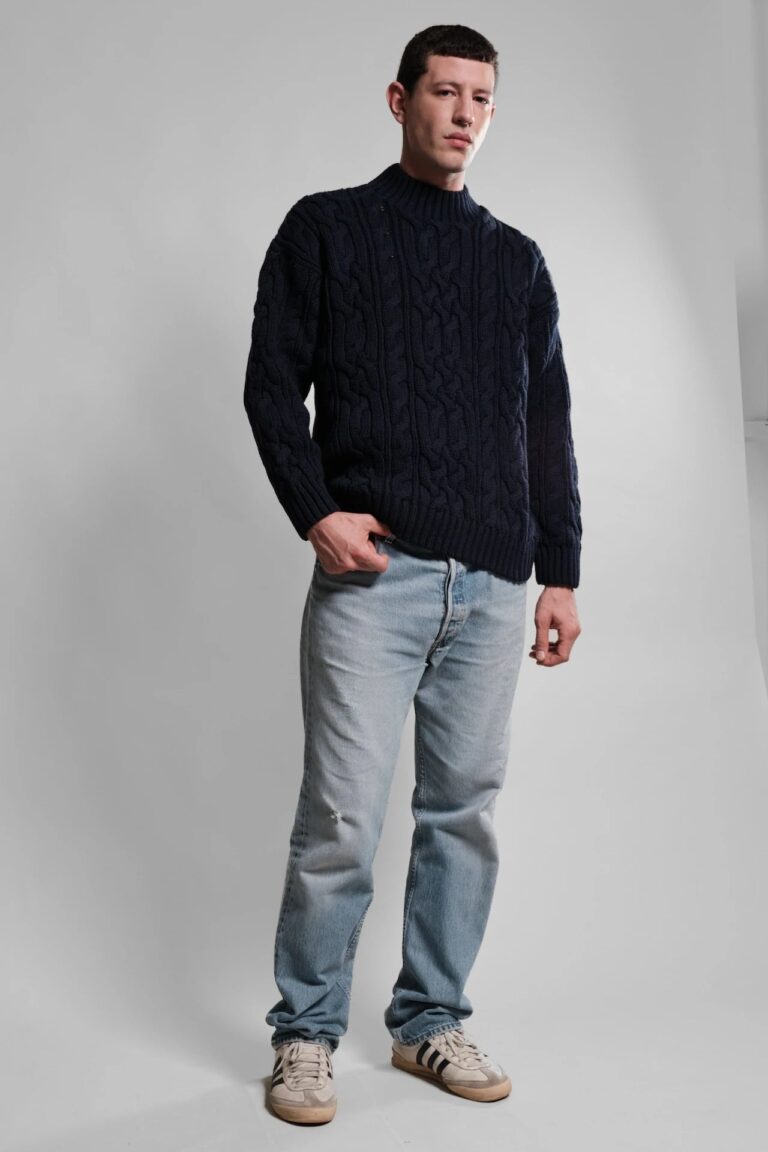 Nitto Knitwear - Pull Col Rond Ohannes - Marine – XXL