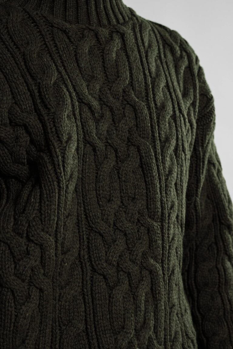 Nitto Knitwear - Pull Col Rond Ohannes - Vert Forêt – XXL