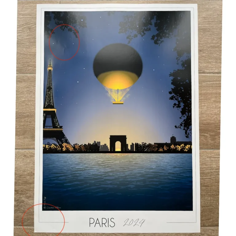 Foliove - Affiche Paris 2024 Vasque Olympique | Imparfaite 50x70 cm – 50x70 cm (B2)