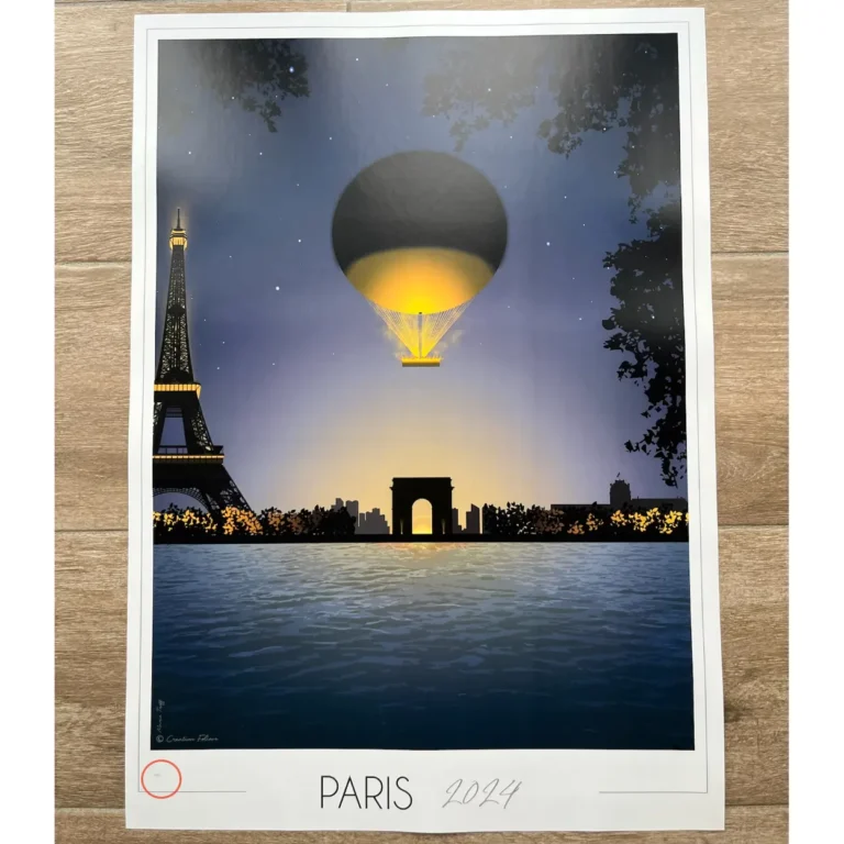 Foliove - Affiche Paris 2024 Vasque Olympique 250g | Imparfaite 50x70 cm – 50x70 cm (B2)