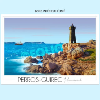 Affiche de Perros Guirec | Imparfaite 30×42 cm par la marque Foliove Foliove - Affiche de Perros Guirec | Imparfaite 30×42 cm
