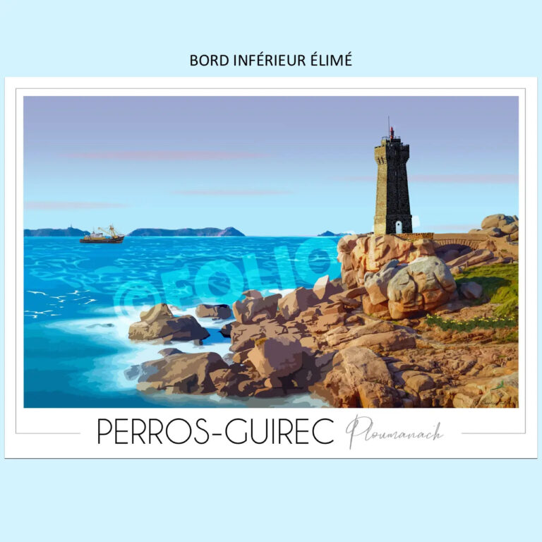 Foliove - Affiche de Perros Guirec | Imparfaite 30x42 cm – 30x42 cm (A3)