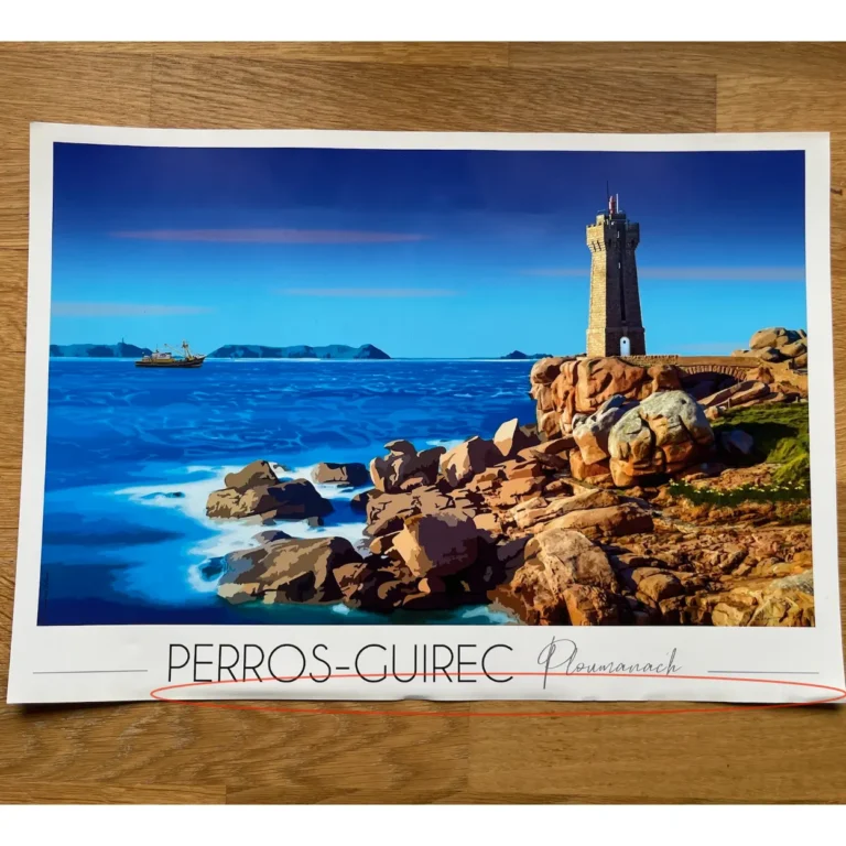 Foliove - Affiche de Perros Guirec | Imparfaite 30x42 cm – 30x42 cm (A3)
