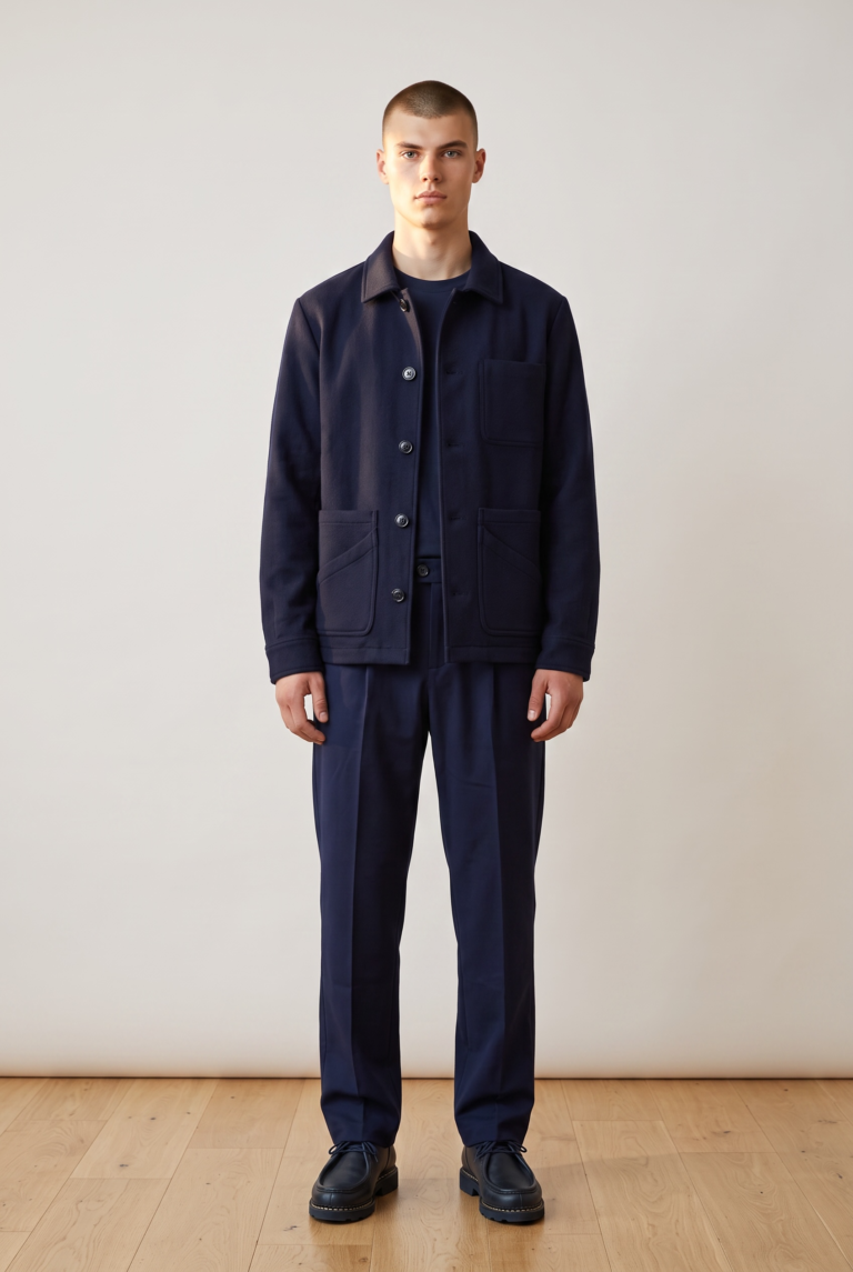 JAGVI. Rive Gauche - Veste Workwear laine marine – marine / XXL