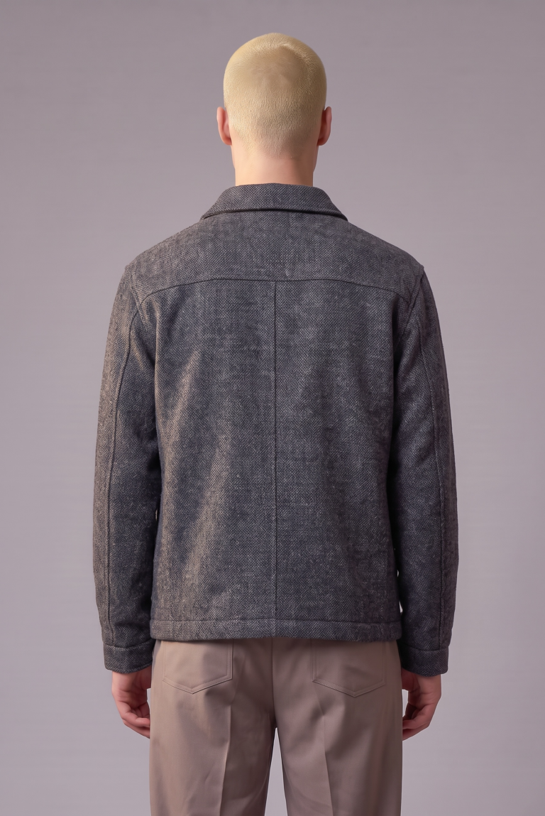 JAGVI. Rive Gauche - Veste Workwear laine gris chiné – gris chiné / XXL