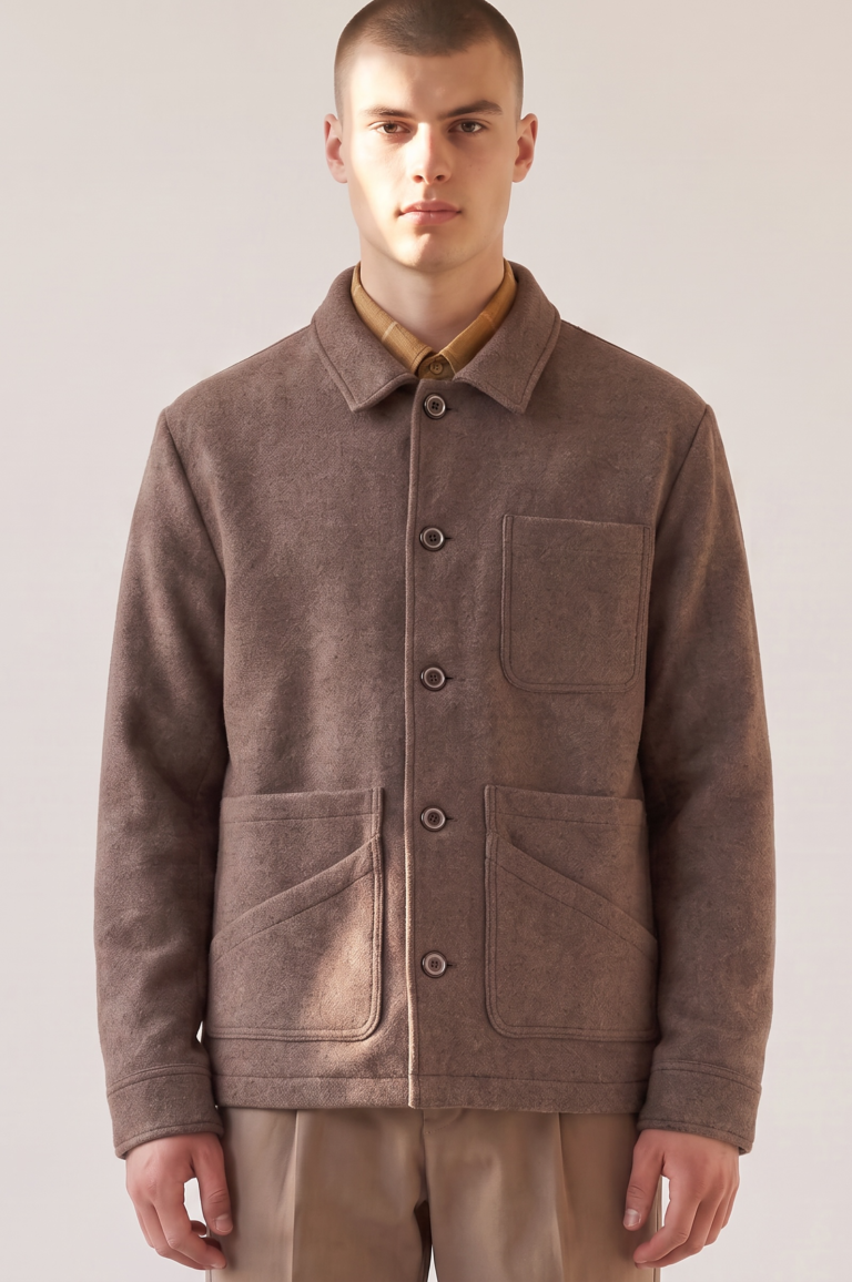 Photoroom 20260721 150717 JAGVI. Rive Gauche - Veste Workwear laine marron glacé – marron glacé / XXL