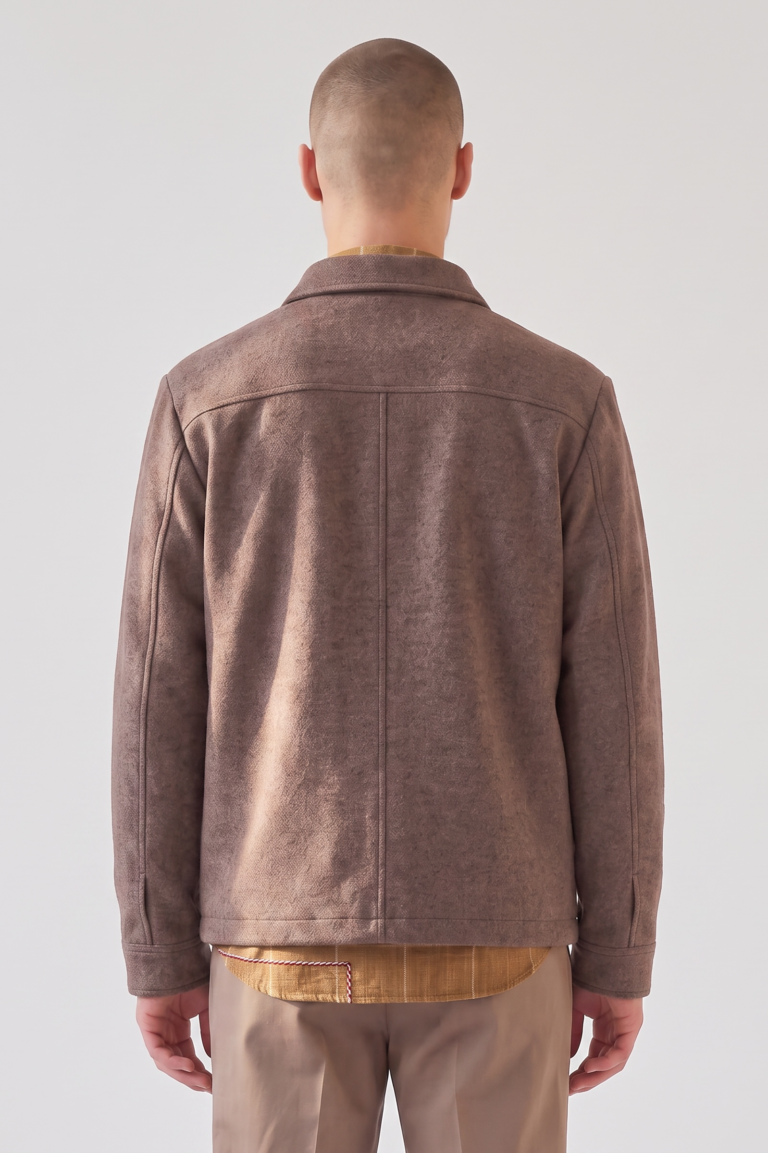 JAGVI. Rive Gauche - Veste Workwear laine marron glacé – marron glacé / XXL